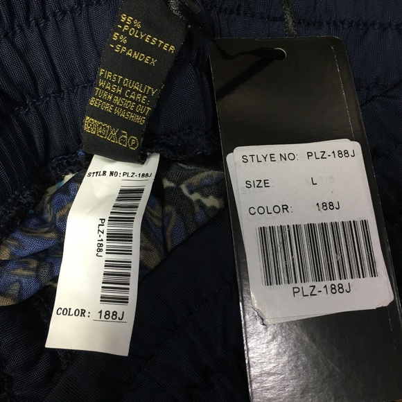 Pants Large Blue Gold Stretch Draw String NEW .. - Picture 8 of 8